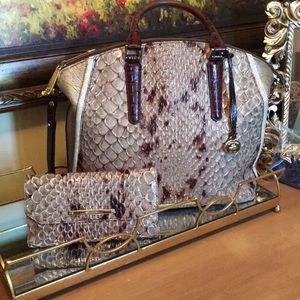 Brahmin Ady Wallet in crocodile embossed leather.